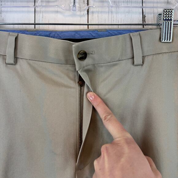 Brooks Brothers Tan Clark Straight-Fit Stretch Advantage Chino Pants Size 34 - Picture 4 of 16